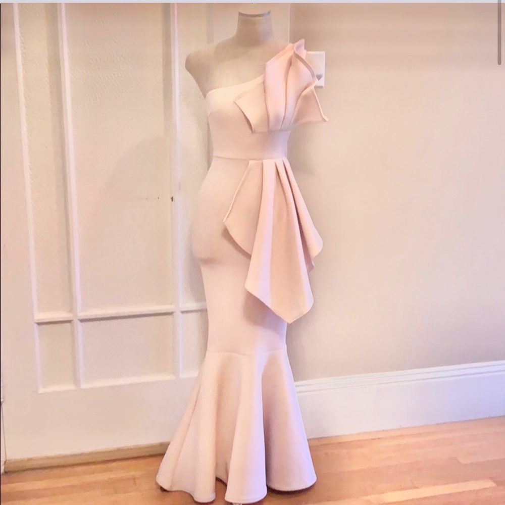 Lovely one shoulder scuba dress layered ruffles - Picture 1 of 2